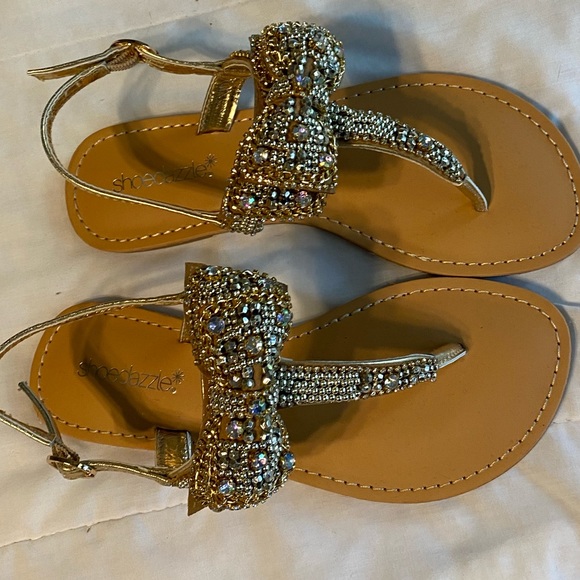 Shoe Dazzle Embellished Thong Sandals - Picture 2 of 5